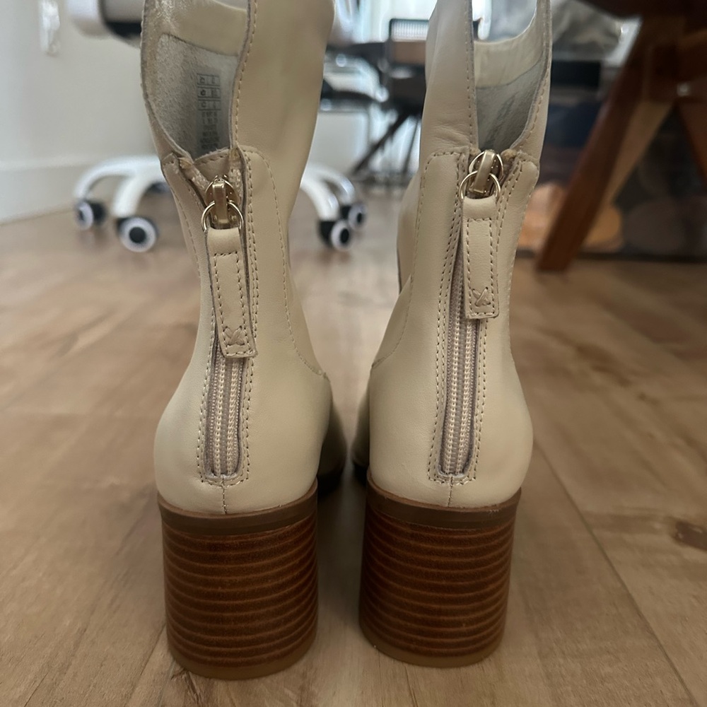 Kelsi Dagger White and Brown Heeled Boots - Picture 3 of 3
